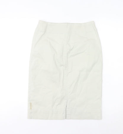WOMAN Women’s Beige Knee Length Stretch Cotton Pencil Skirt S