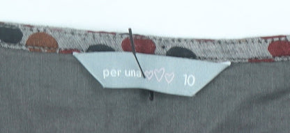 Marks and Spencer Women’s Multicoloured Polka Dot A-Line Skirt Size 10