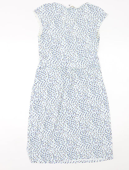 Boden Women’s Multicoloured Polka Dot Knee Length Sheath Dress Size 10