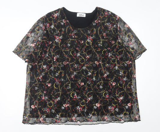 Womens UK Size 30 Afibel Multicoloured Basic Blouse