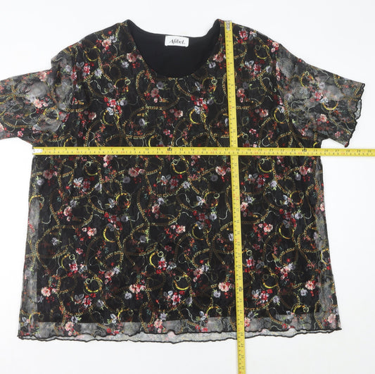 Womens UK Size 30 Afibel Multicoloured Basic Blouse
