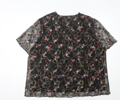 Womens UK Size 30 Afibel Multicoloured Basic Blouse