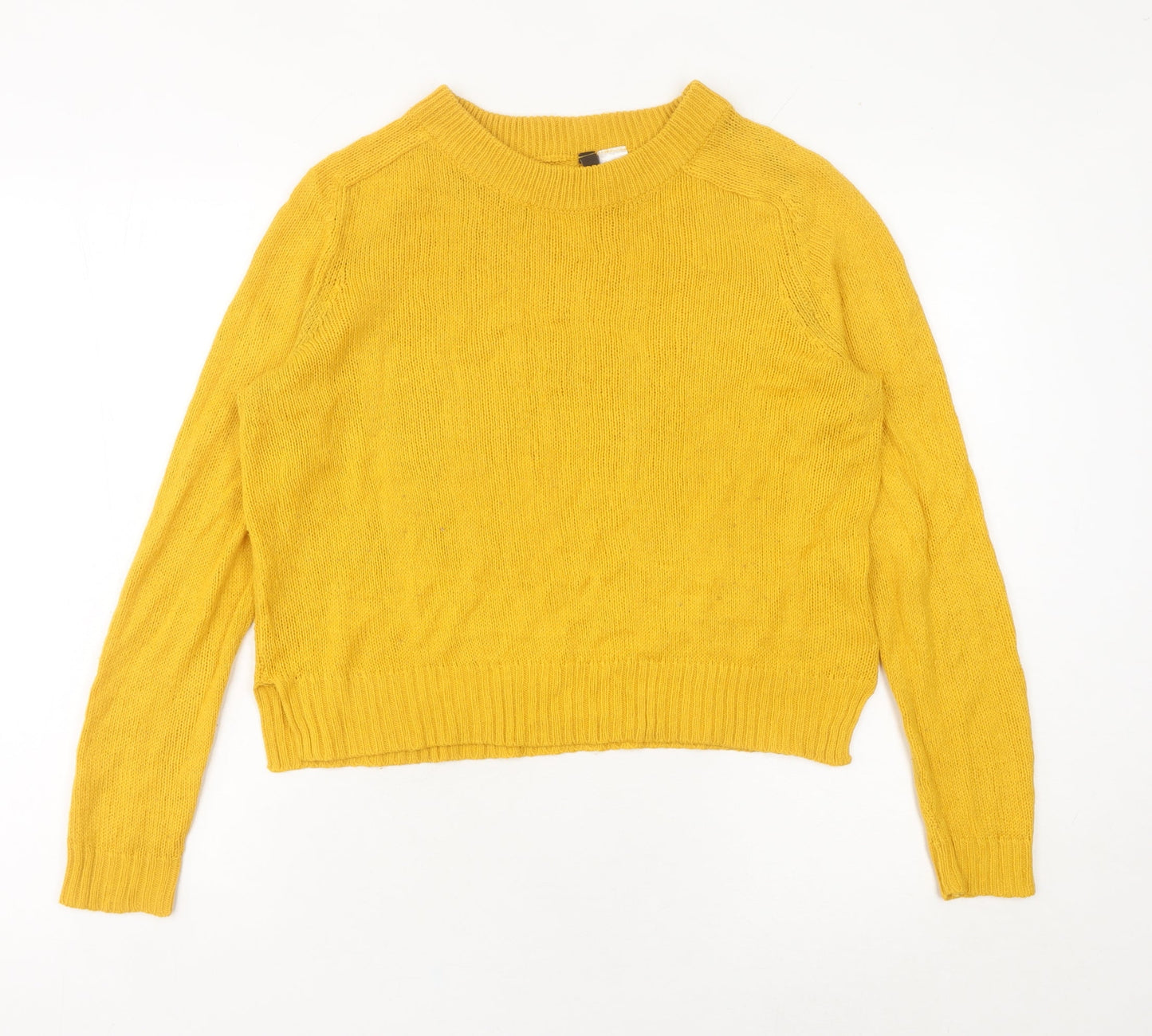 Womens UK Size 8 H&M Yellow Pullover Jumper