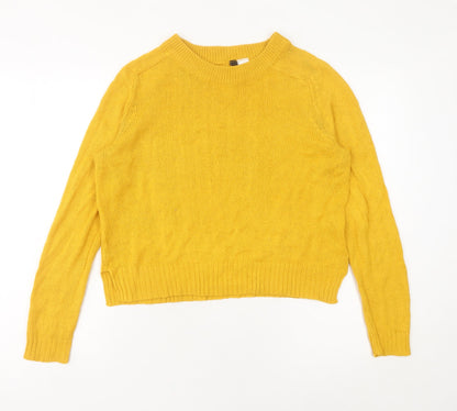 Womens UK Size 8 H&M Yellow Pullover Jumper