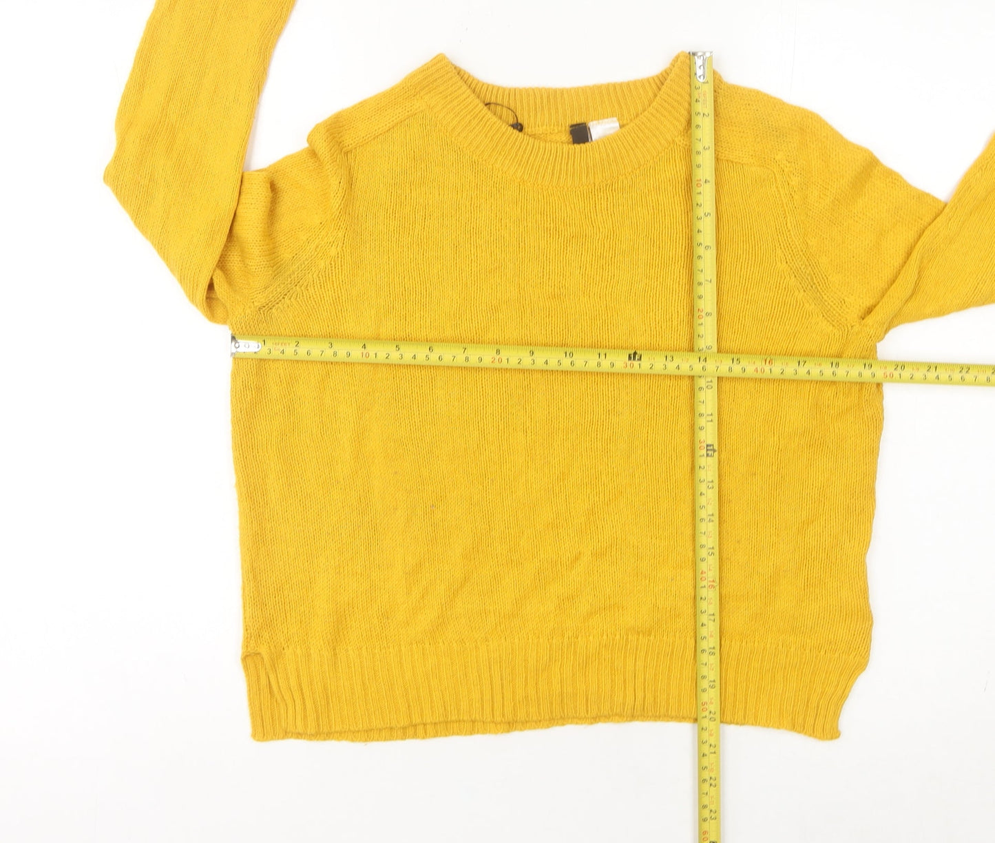 Womens UK Size 8 H&M Yellow Pullover Jumper