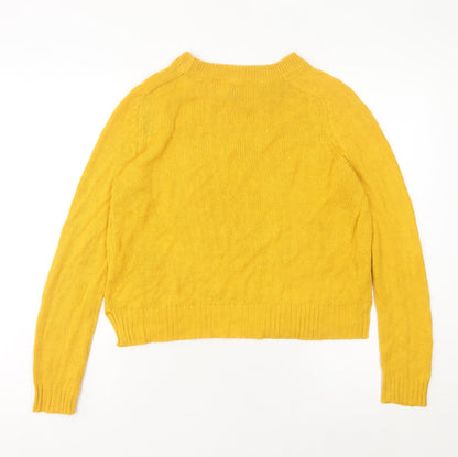 Womens UK Size 8 H&M Yellow Pullover Jumper