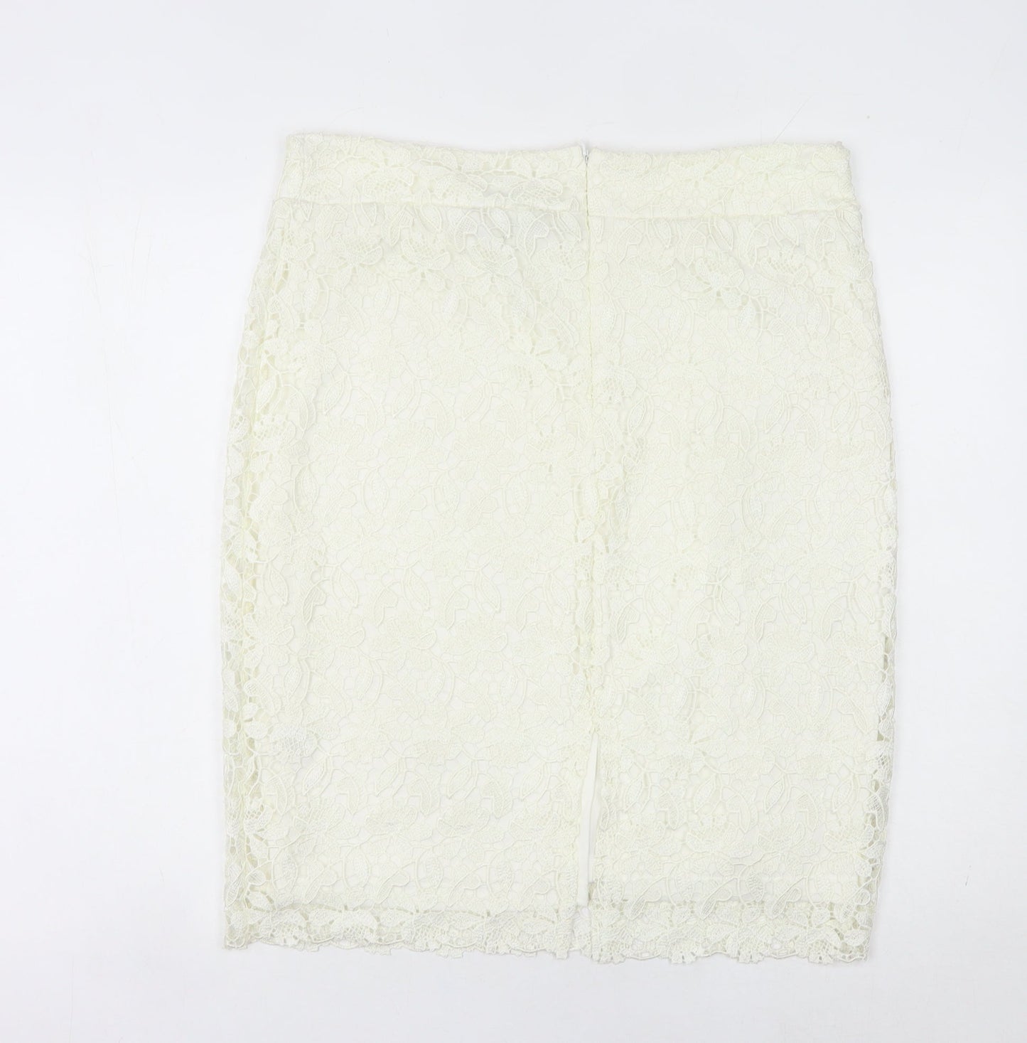 Matalan Ivory Lace Pencil Skirt Women’s Size 16 Knee Length Formal Wear
