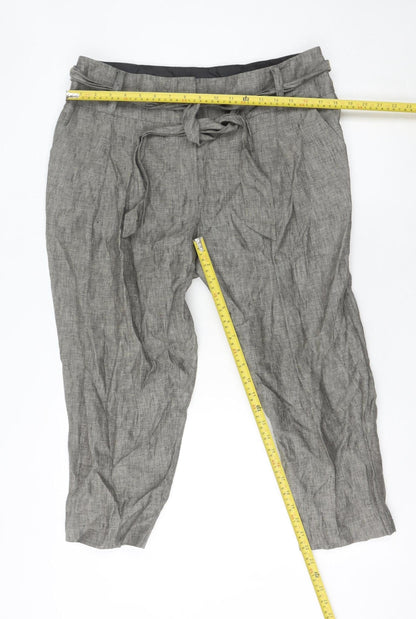 Womens UK Size 16 Marks and Spencer Regular Fit Casual Travel Grey Trousers