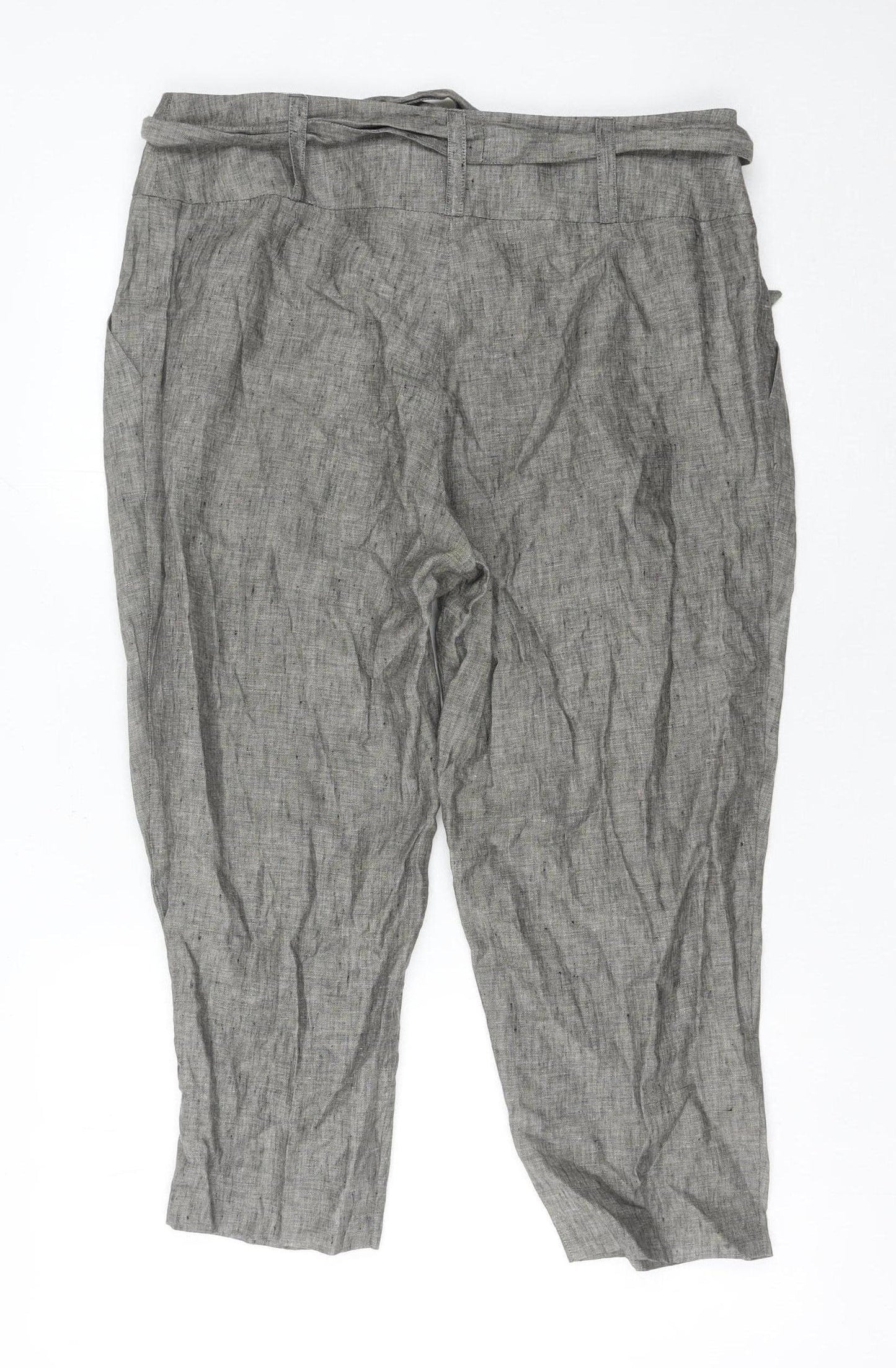 Womens UK Size 16 Marks and Spencer Regular Fit Casual Travel Grey Trousers