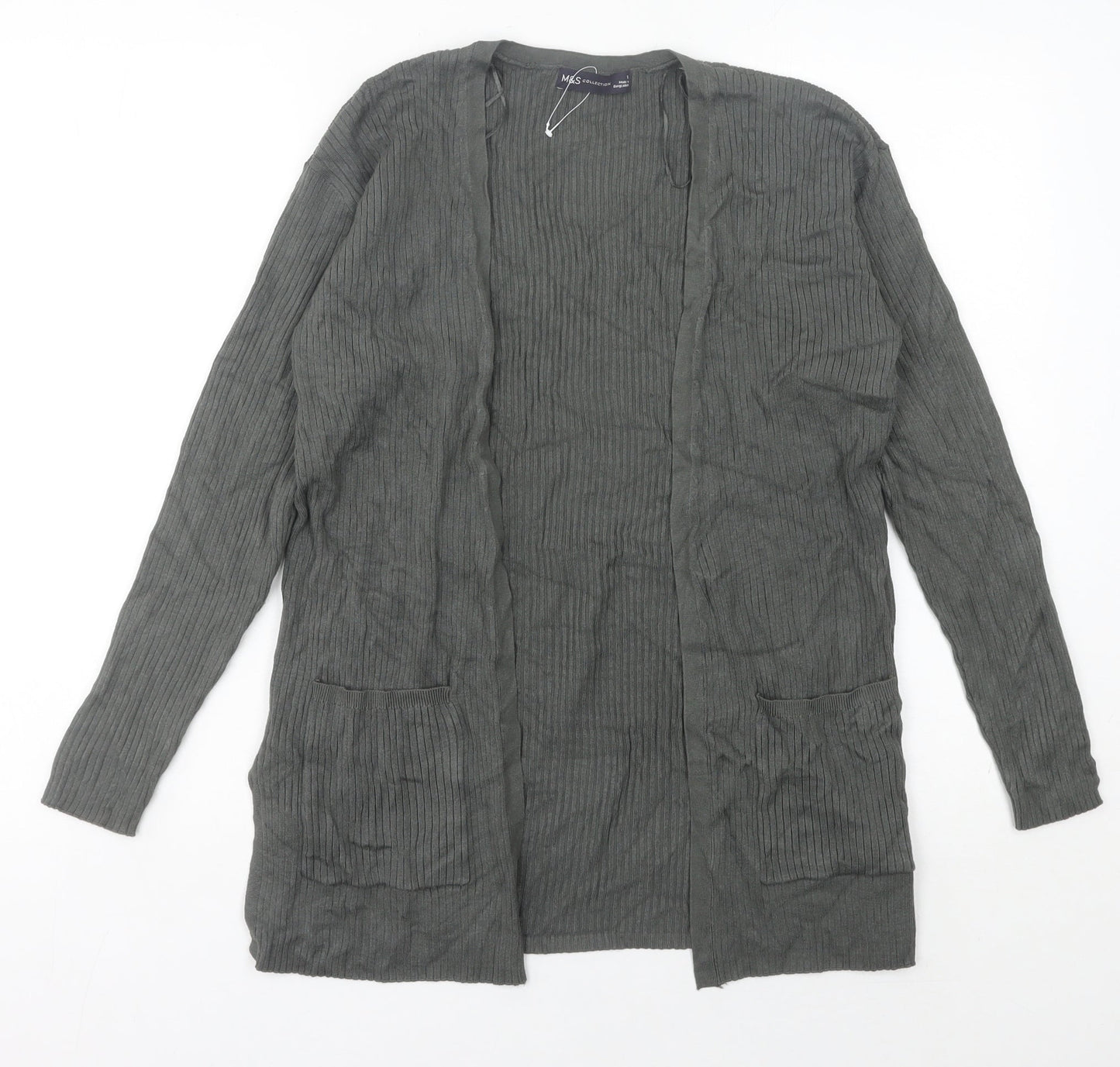 Womens UK Size S Marks and Spencer Grey Cardigan Jumper