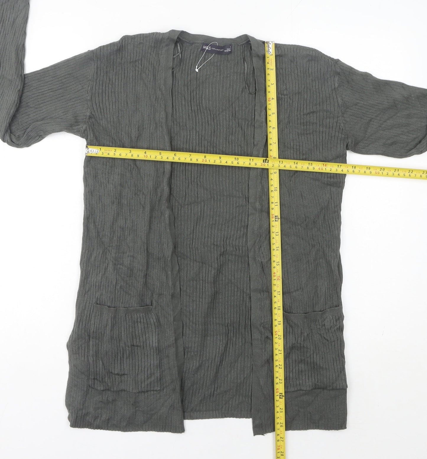 Womens UK Size S Marks and Spencer Grey Cardigan Jumper