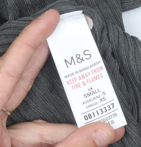 Womens UK Size S Marks and Spencer Grey Cardigan Jumper