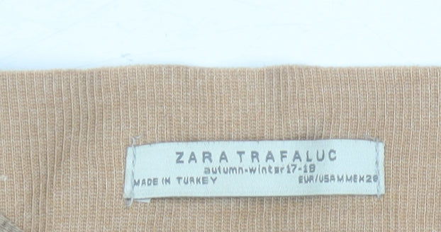 Womens UK Size 12 Zara Trafaluc Beige Pullover Jumper