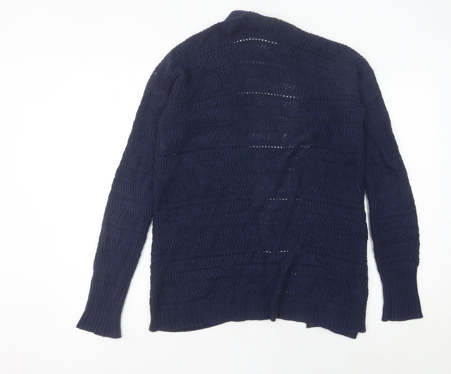 Womens UK Size S United Colors of Benetton Blue Cardigan Jumper