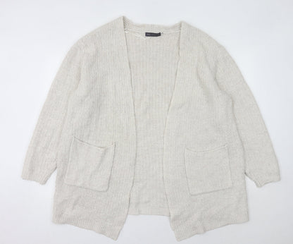 Womens UK Size L Marks and Spencer Beige Cardigan Jumper