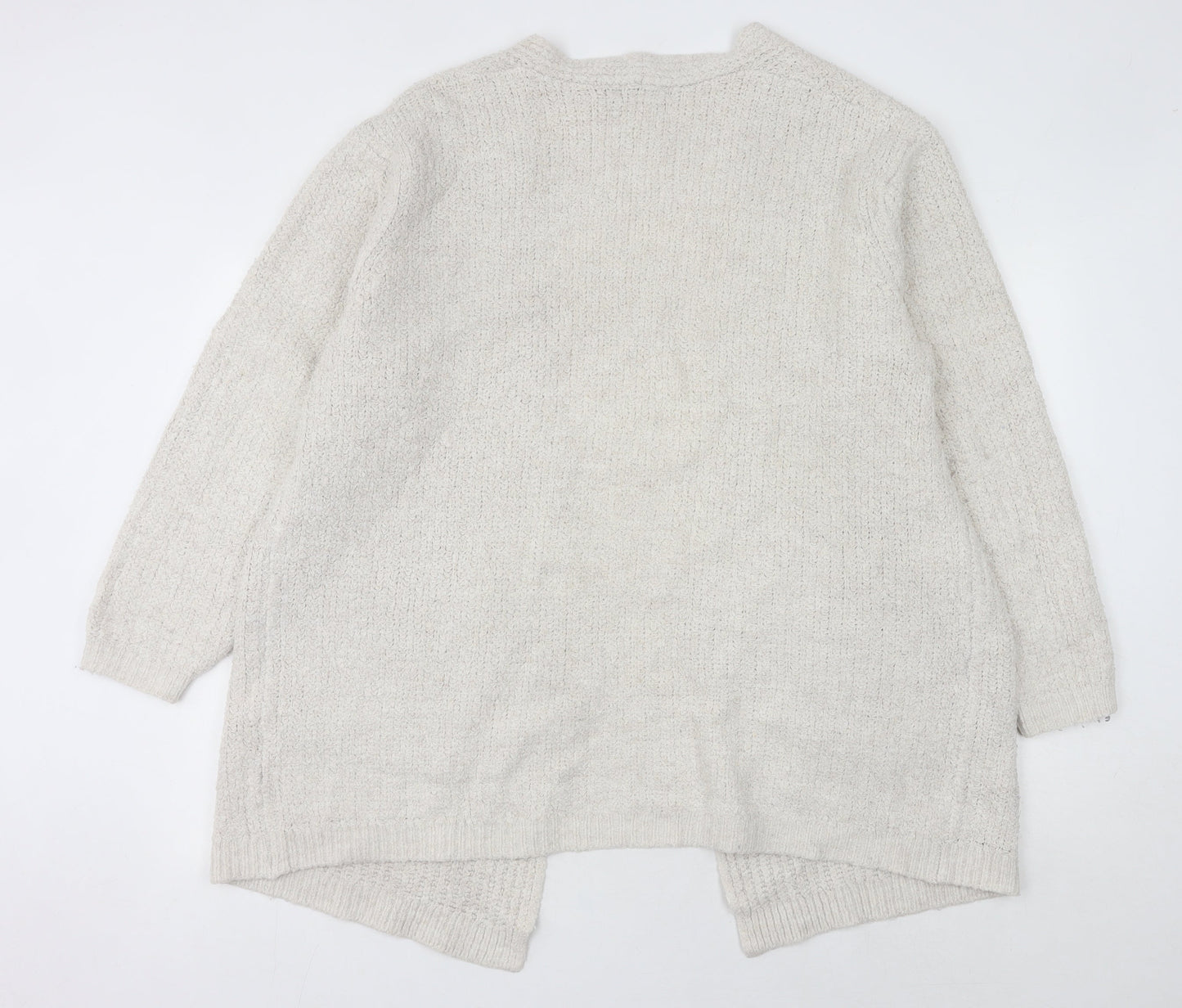 Womens UK Size L Marks and Spencer Beige Cardigan Jumper