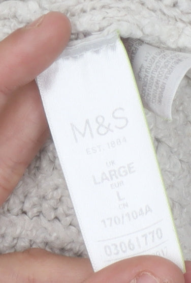 Womens UK Size L Marks and Spencer Beige Cardigan Jumper