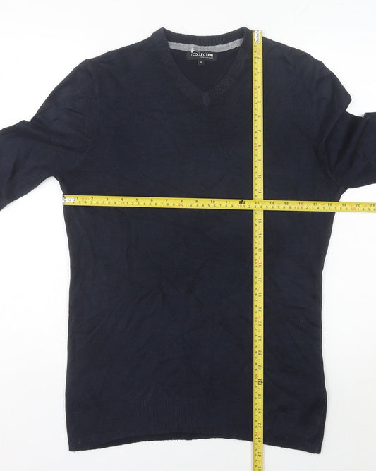 Debenhams Men’s Blue V-Neck Long Sleeve Pullover Jumper S Regular