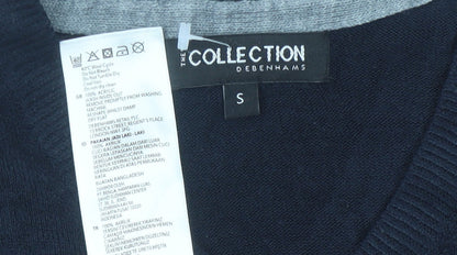 Debenhams Men’s Blue V-Neck Long Sleeve Pullover Jumper S Regular
