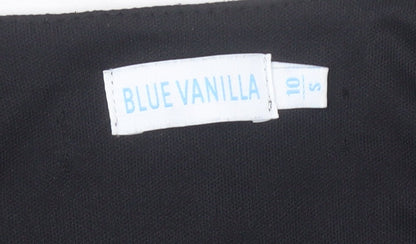 Blue Vanilla Women’s Black Glitter Bodycon Dress Size 10 Knee Length