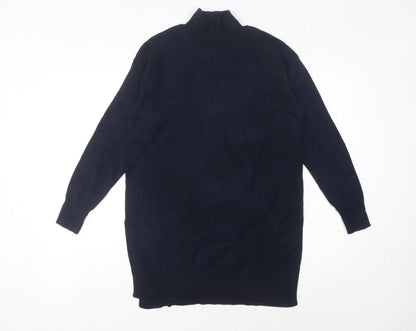 Womens UK Size S Marks and Spencer Blue Tunic Jumper