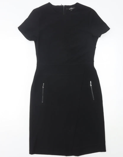 Next Women’s Black Sheath Dress Size 6 Knee Length Workwear