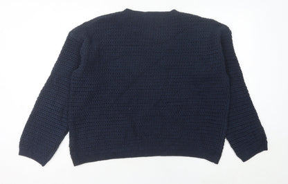Womens UK Size L Marks and Spencer Blue Pullover Jumper