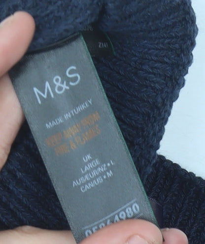 Womens UK Size L Marks and Spencer Blue Pullover Jumper