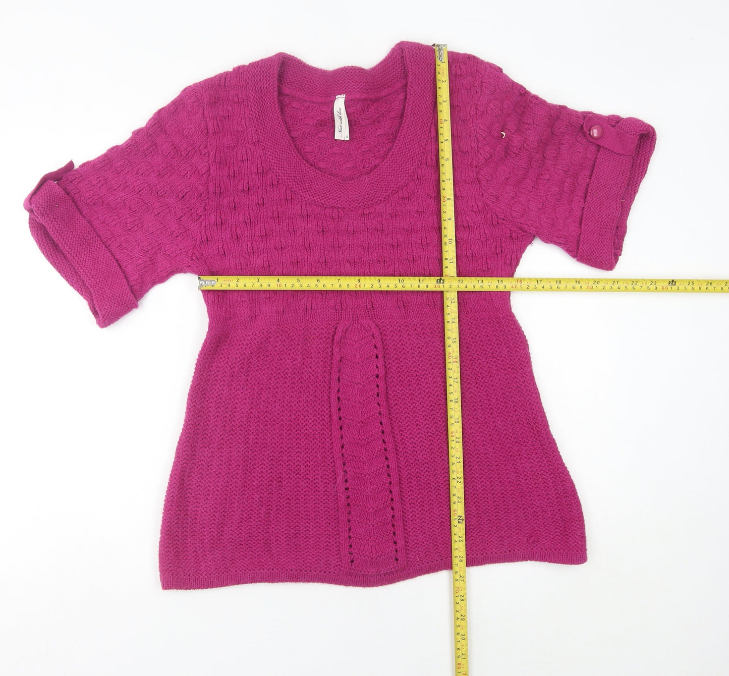 Womens UK Size 12 NEXT Pink Tunic Jumper