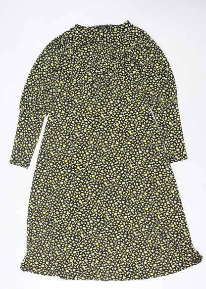 Lipsy Women’s Multicoloured Floral A-Line Midi Dress Size 14
