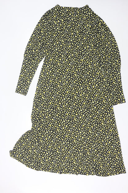 Lipsy Women’s Multicoloured Floral A-Line Midi Dress Size 14