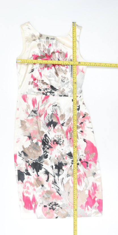 Adessa Women’s Multicoloured Floral Sheath Knee Dress Size 8