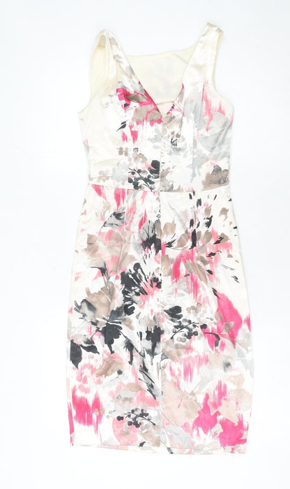 Adessa Women’s Multicoloured Floral Sheath Knee Dress Size 8