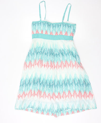 Monsoon Women's Multicoloured Silk A-Line Knee Length Dress Size 12