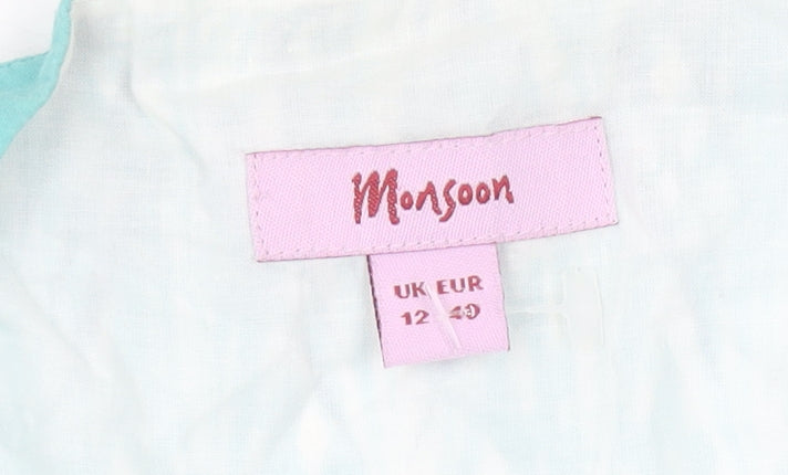 Monsoon Women's Multicoloured Silk A-Line Knee Length Dress Size 12