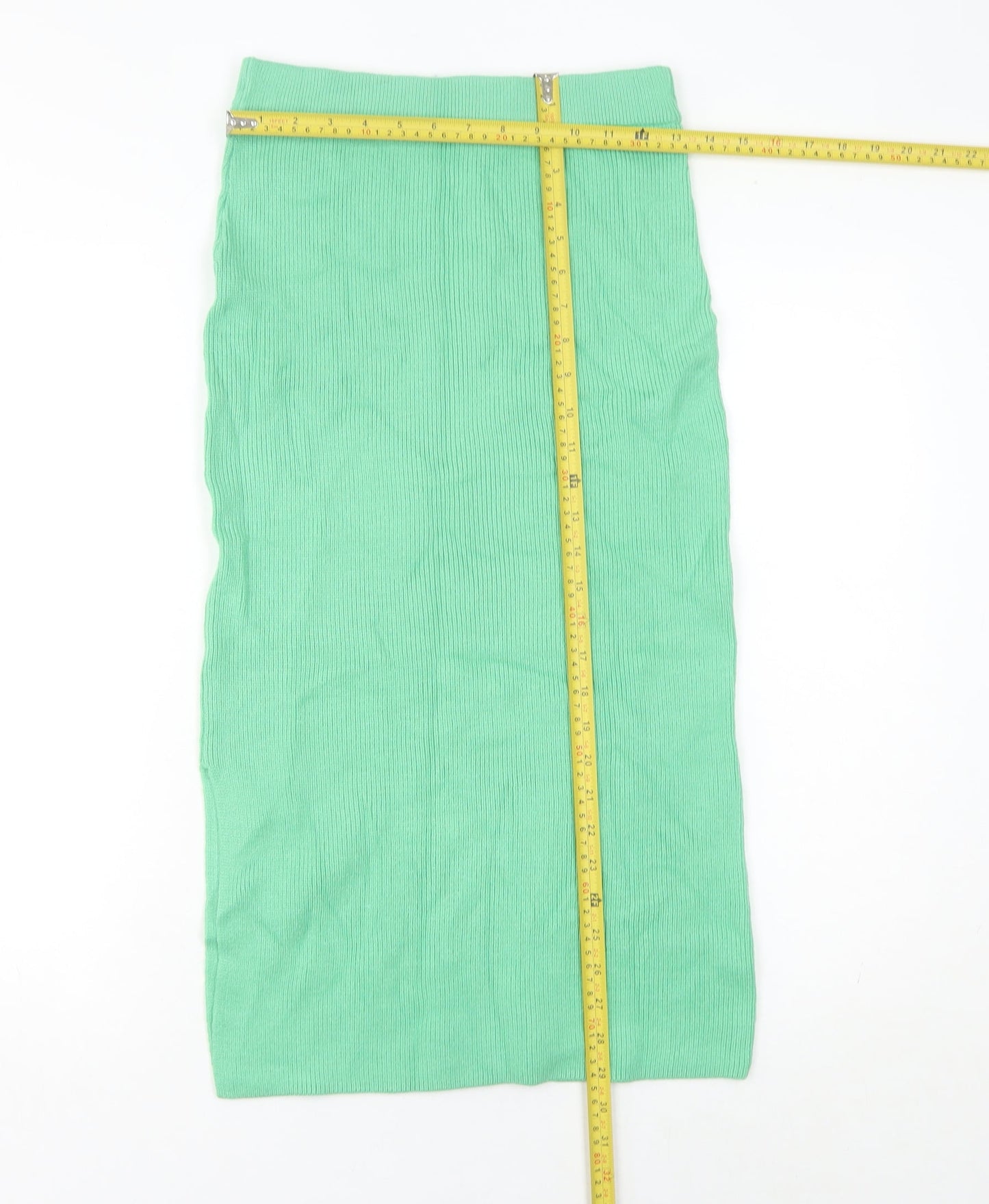 Marks and Spencer Women’s Green Midi Pencil Skirt Size S Knit Stretch