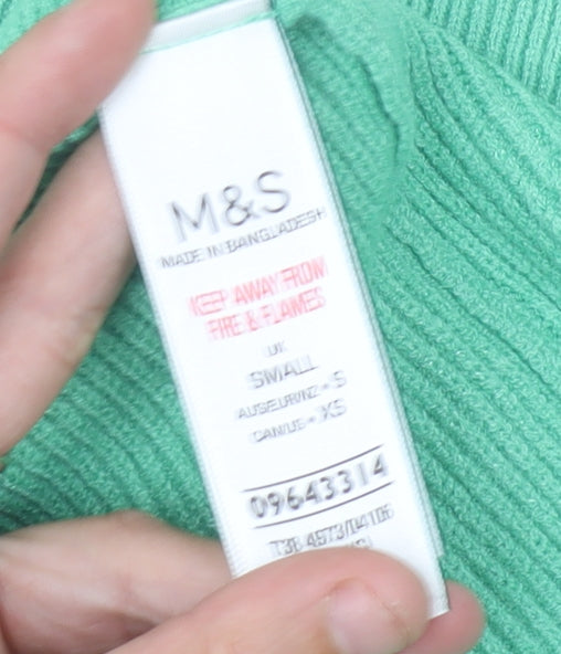 Marks and Spencer Women’s Green Midi Pencil Skirt Size S Knit Stretch