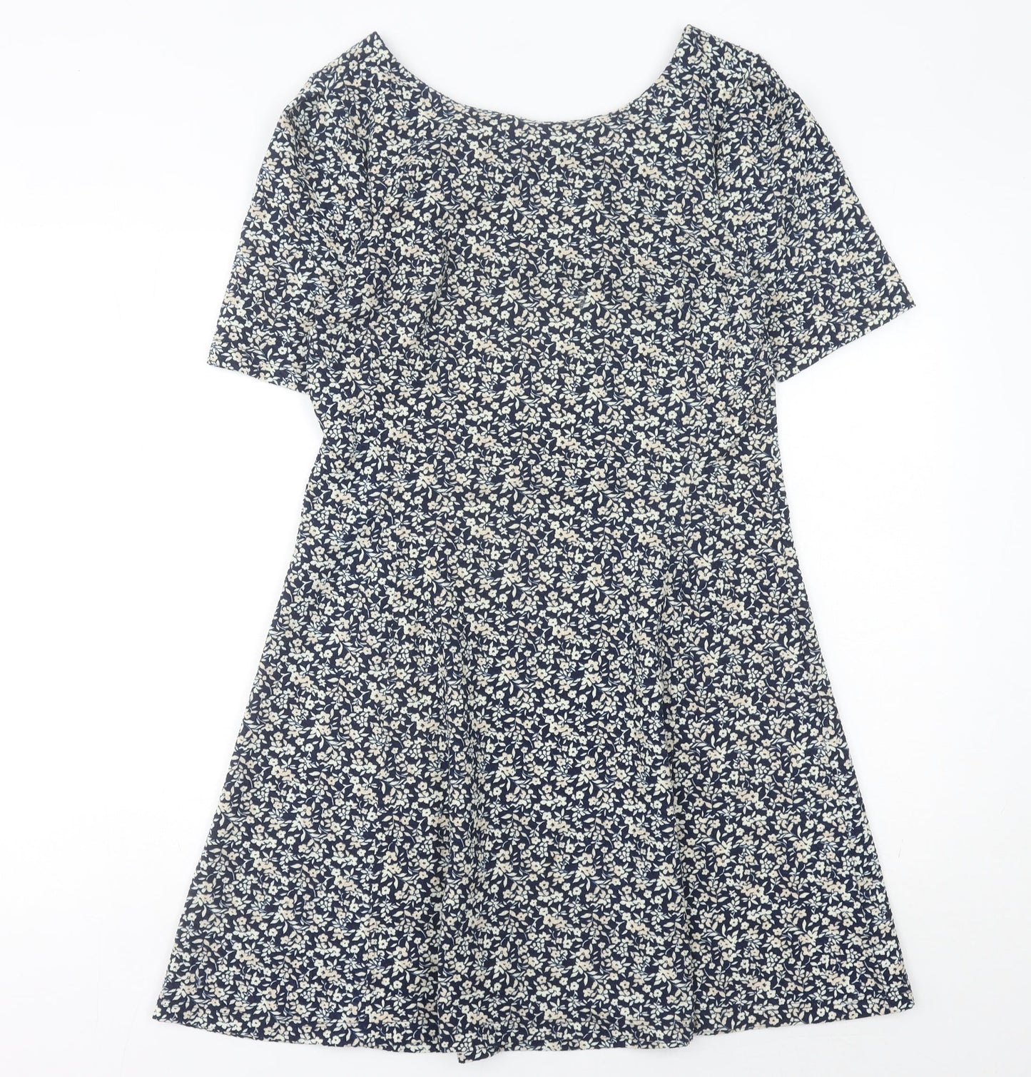 Next Women’s Blue Floral A-Line Knee Length Dress Size 12