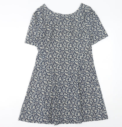 Next Women’s Blue Floral A-Line Knee Length Dress Size 12