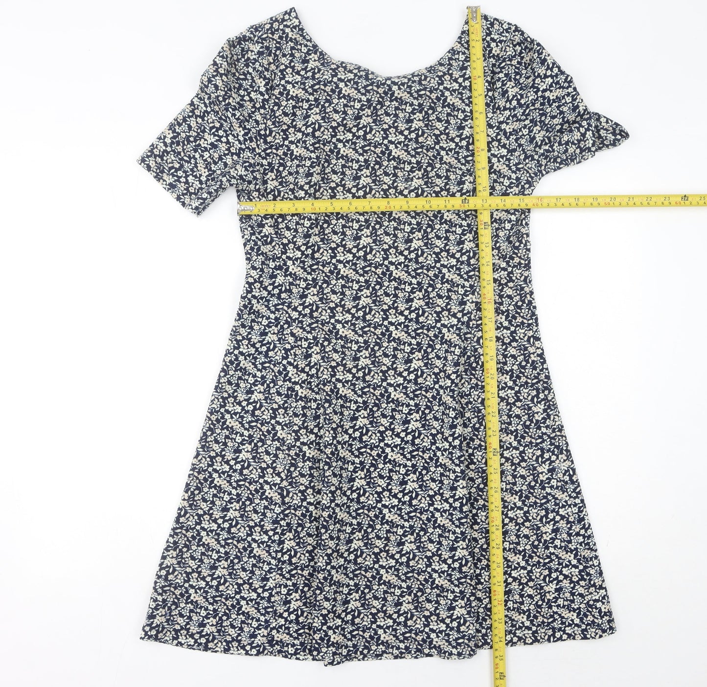 Next Women’s Blue Floral A-Line Knee Length Dress Size 12