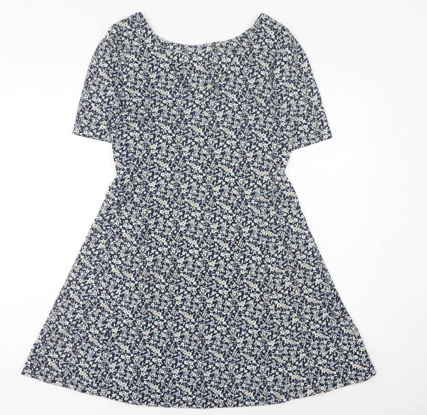 Next Women’s Blue Floral A-Line Knee Length Dress Size 12