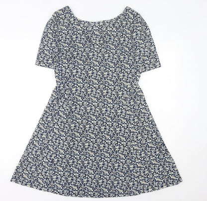 Next Women’s Blue Floral A-Line Knee Length Dress Size 12