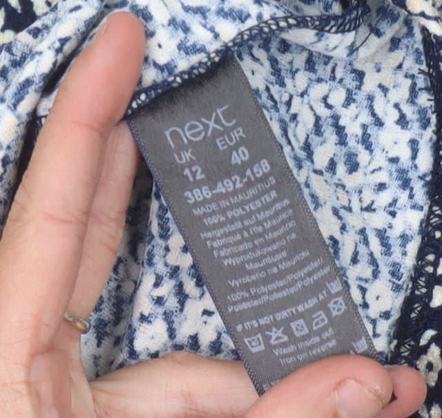 Next Women’s Blue Floral A-Line Knee Length Dress Size 12