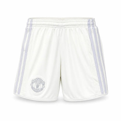 Adidas Boys White Manchester United Athletic Football Shorts 7-8Y