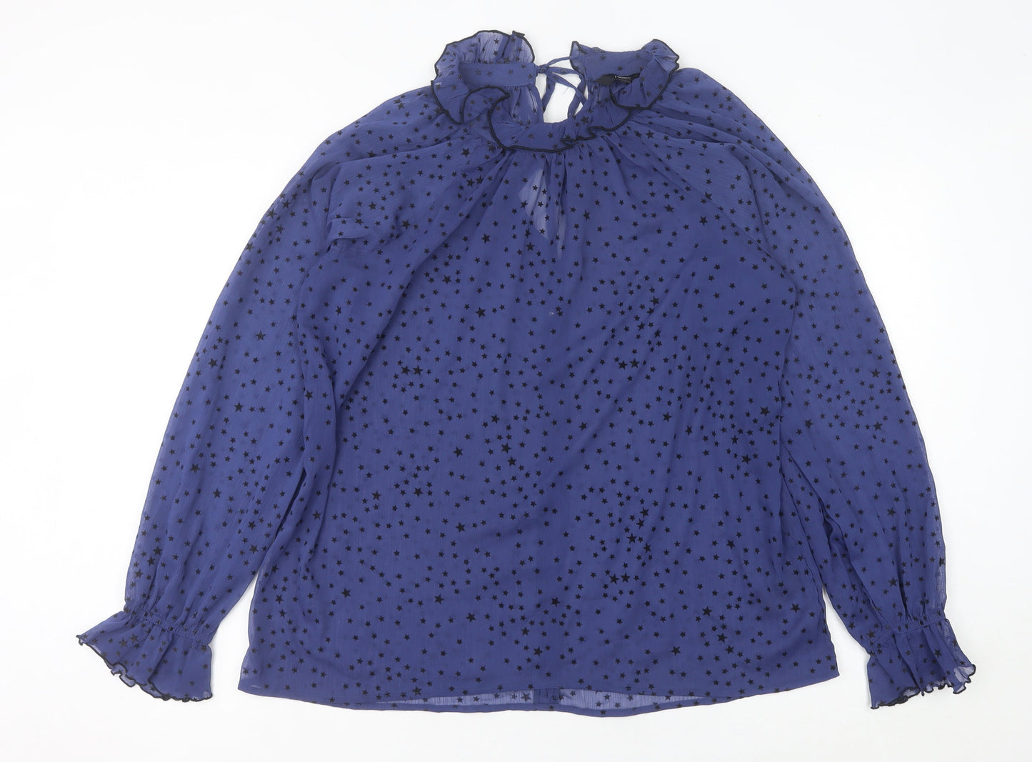 Womens UK Size 10 NEXT Blue Tunic Blouse