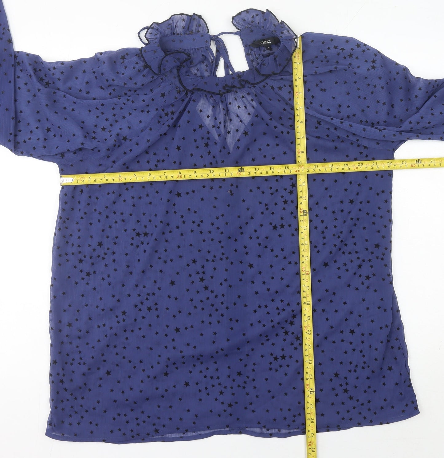 Womens UK Size 10 NEXT Blue Tunic Blouse