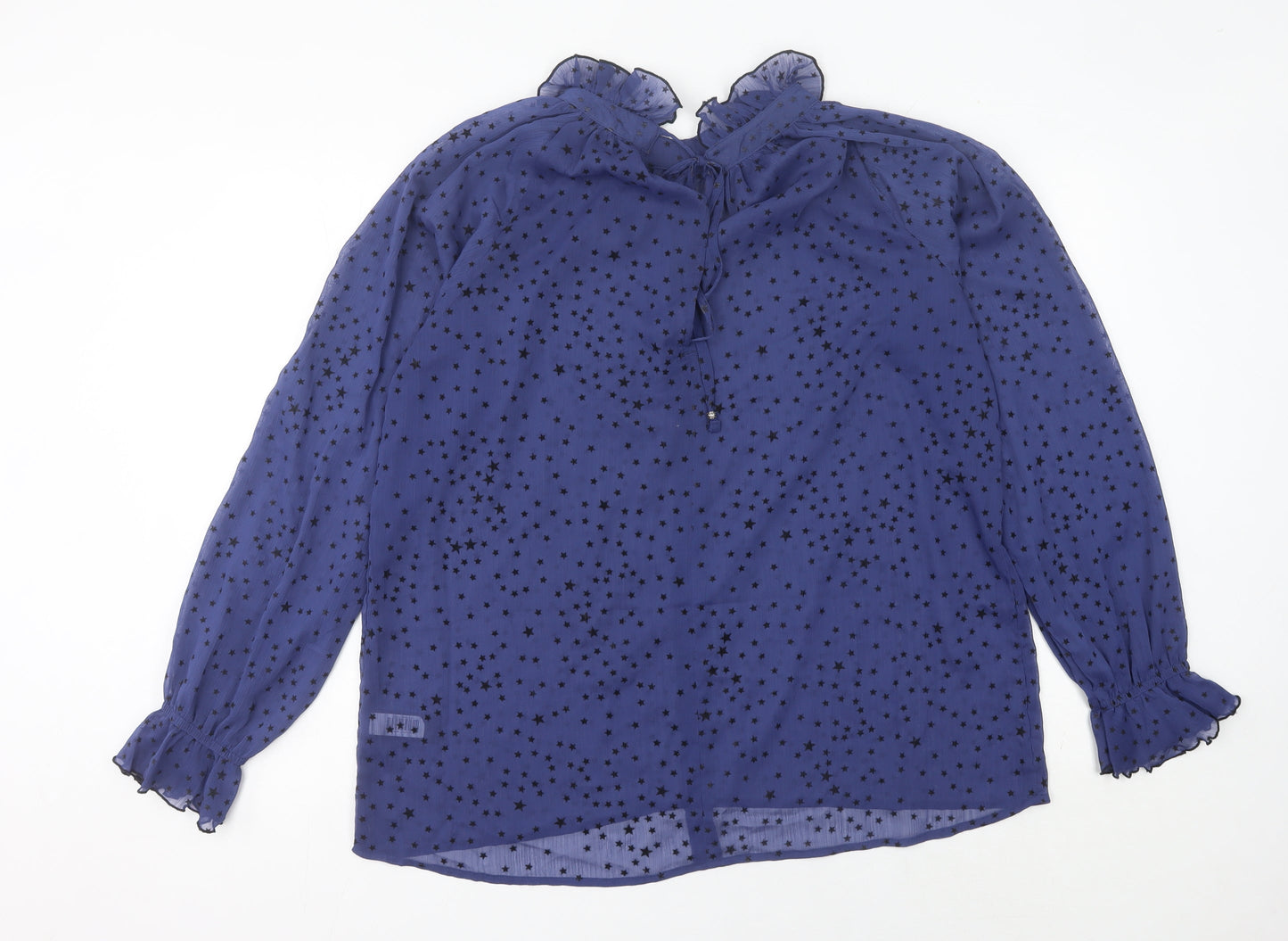 Womens UK Size 10 NEXT Blue Tunic Blouse