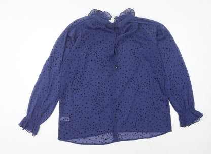 Womens UK Size 10 NEXT Blue Tunic Blouse