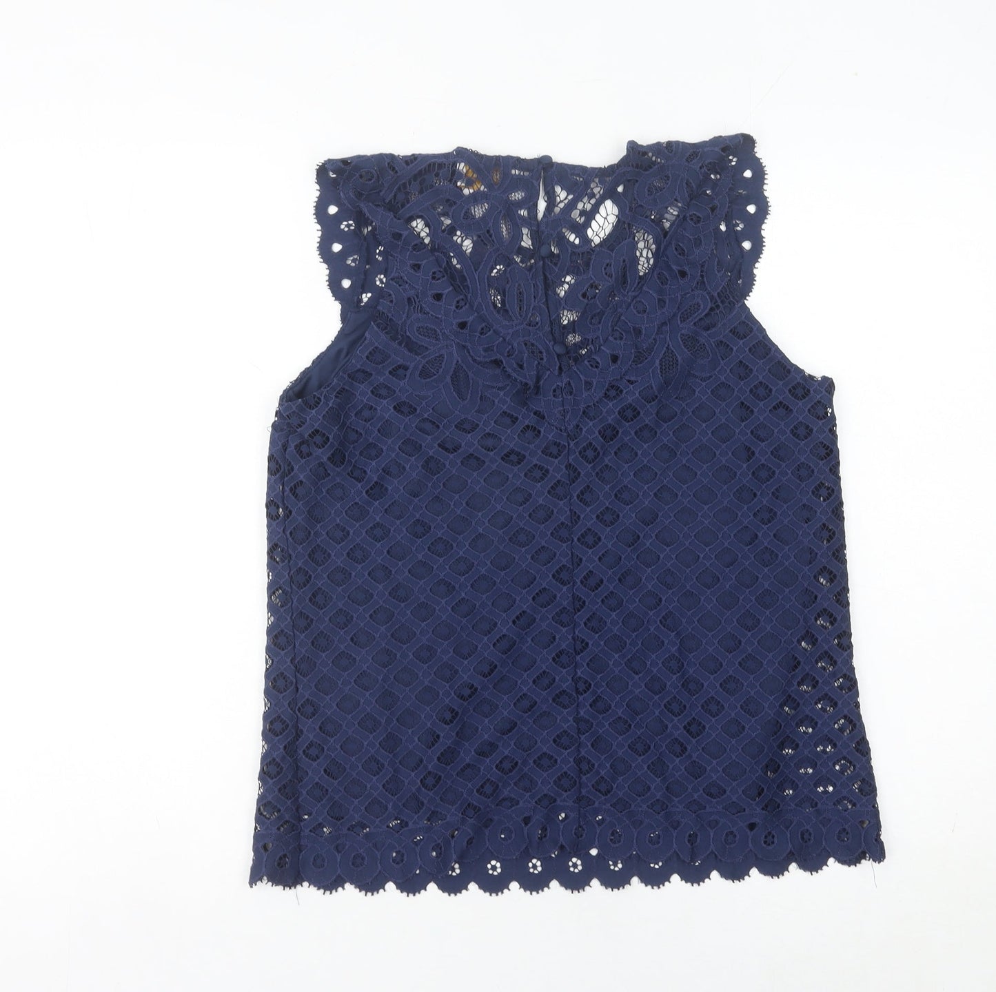 Laundry by Shelli Segal Women’s Blue Lace Sleeveless Camisole Blouse S