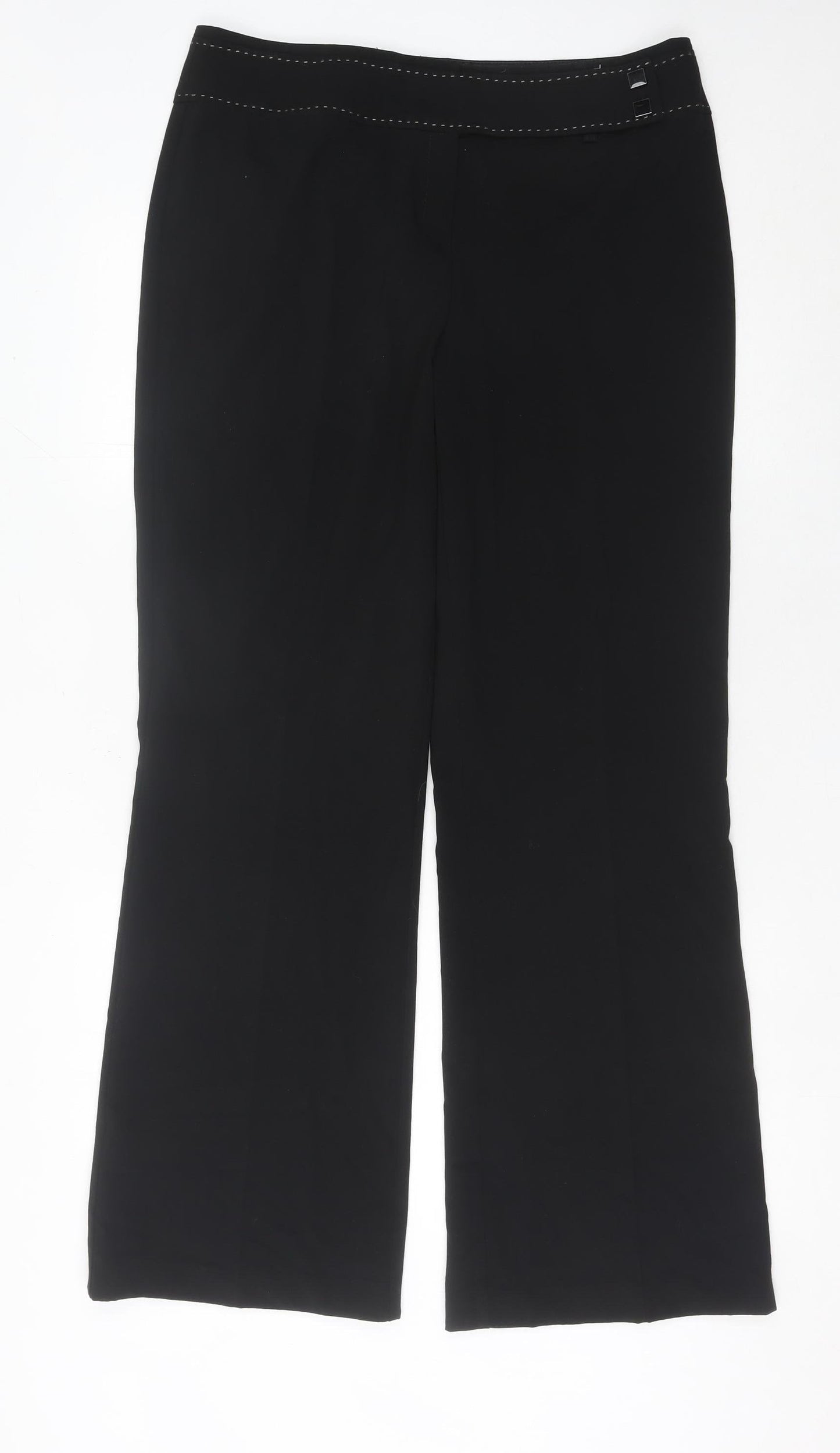 Womens UK Size 14 Marks and Spencer Regular Fit Dress Pants Black Trousers